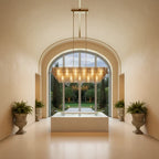Sirena Glass Rectangular Chandelier