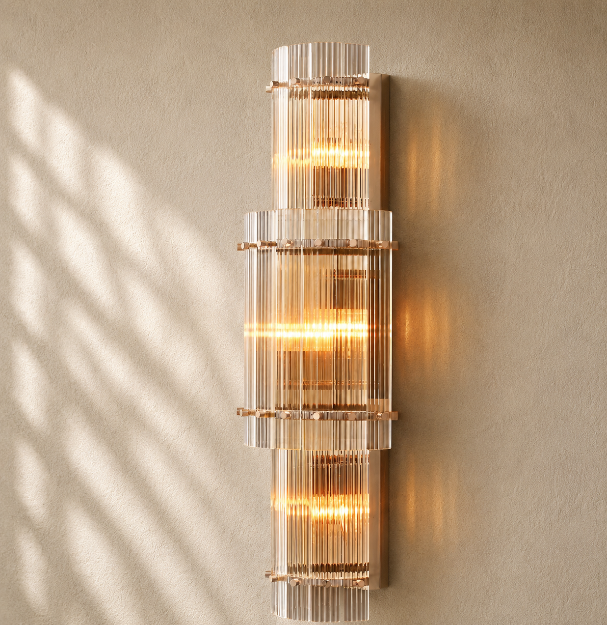 San Marcon Glass Grand Round Sconce
