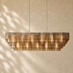 Sirena Glass Rectangular Chandelier