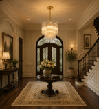 Tronchy Clear Glass Chandelier in Entryway
