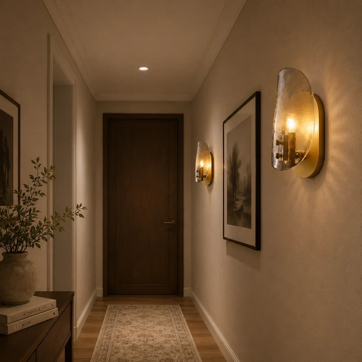 Shells Clear Glass Sconce