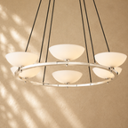 Vernat Round Chandelier in Polished Nickel - VChandelier