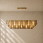 Sirena Glass Rectangular Chandelier