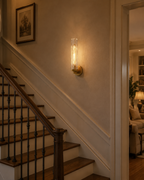 Tronchi Clear Glass Wall Sconce in Hallway