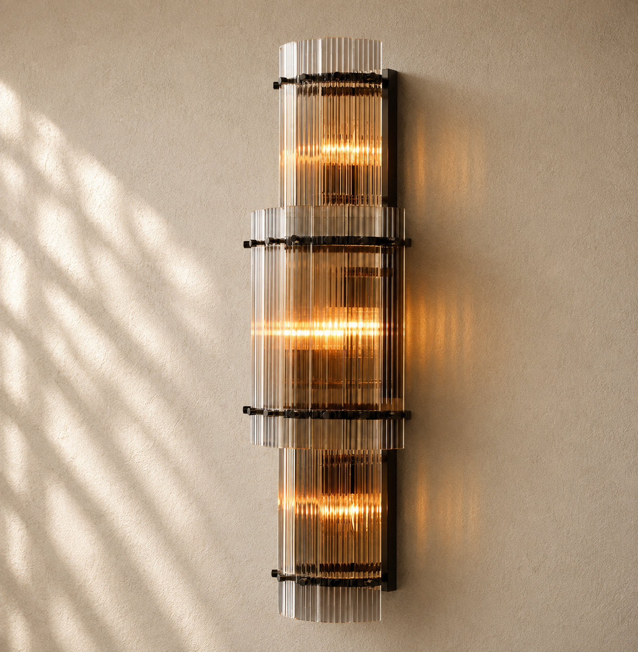 San Marcon Glass Grand Round Sconce