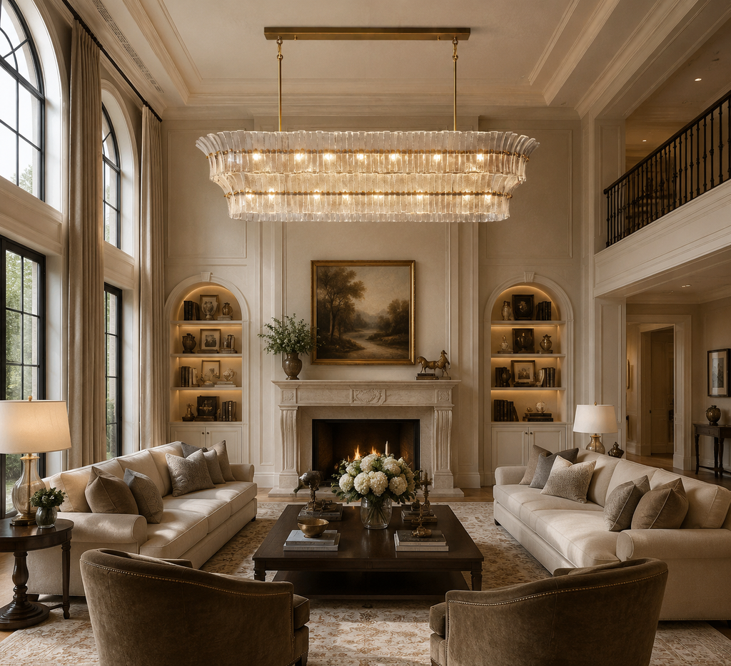 Romanion Glass Linear Chandelier