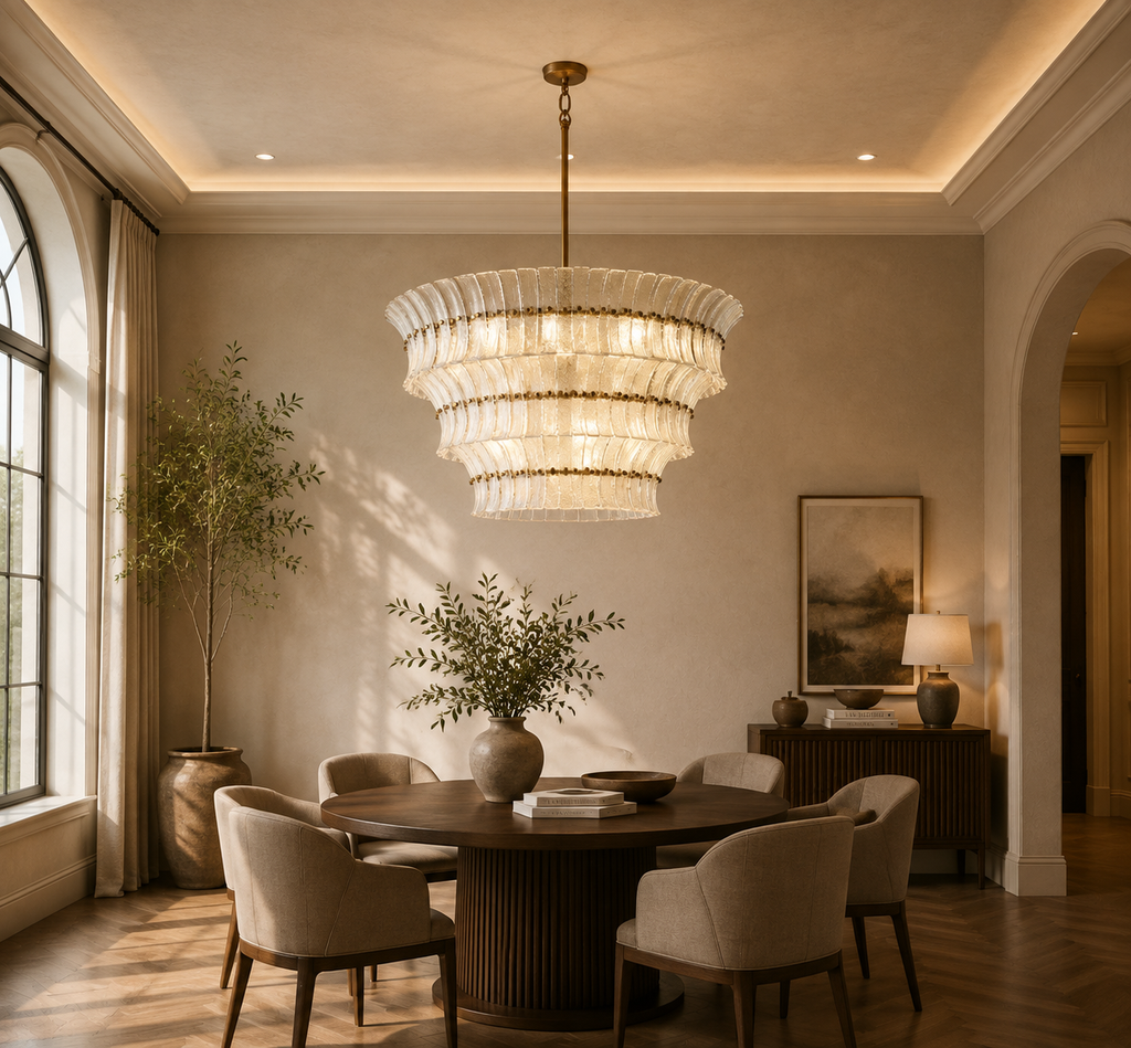 Romanion Glass Round Chandelier