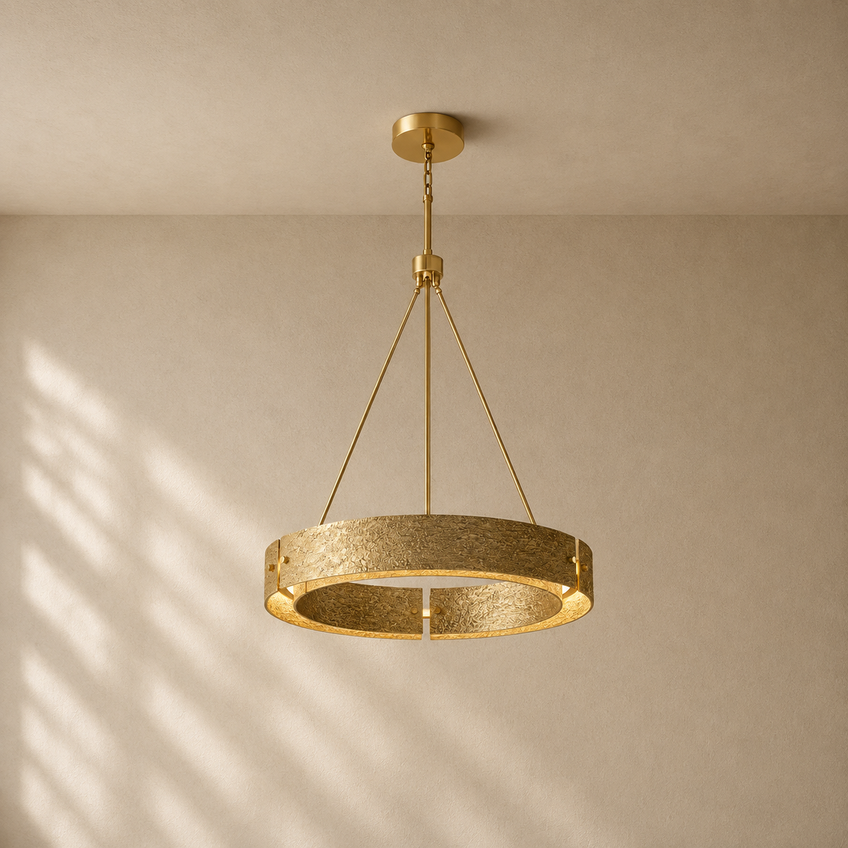 Vilary Round Chandelier in Brass Finish