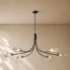 Shells Clear Glass Linear Chandelier
