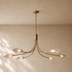 Shells Clear Glass Linear Chandelier