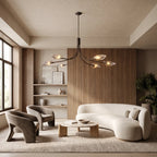 Shells Clear Glass Linear Chandelier