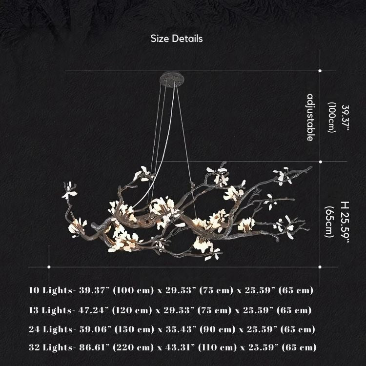Alba Tree Branch Chandelier - 39.37” (100 cm)Warm White 3000KVChandelier