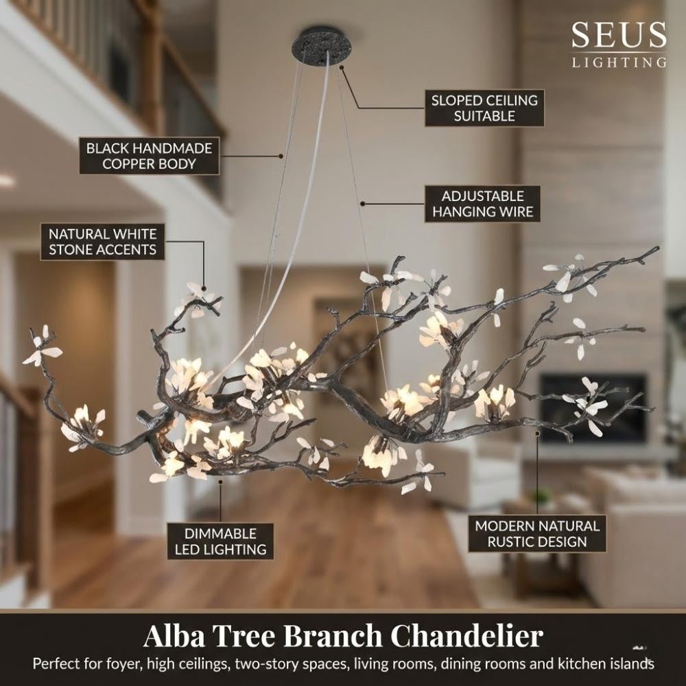 Alba Tree Branch Chandelier - 39.37” (100 cm)Warm White 3000KVChandelier