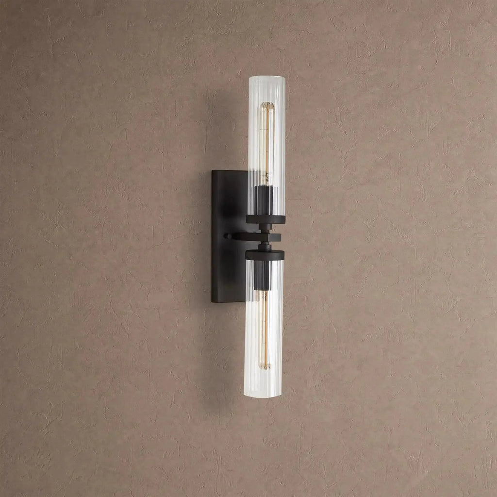 Andreas 2-Light Wall Sconce - BlackVChandelier