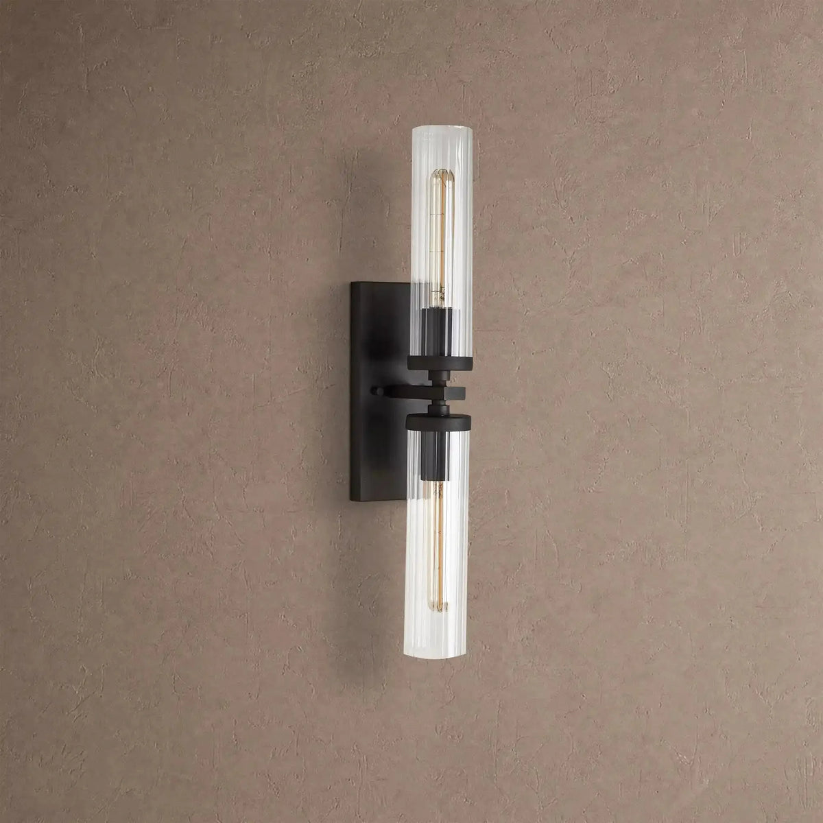 Andreas 2-Light Wall Sconce - BlackVChandelier