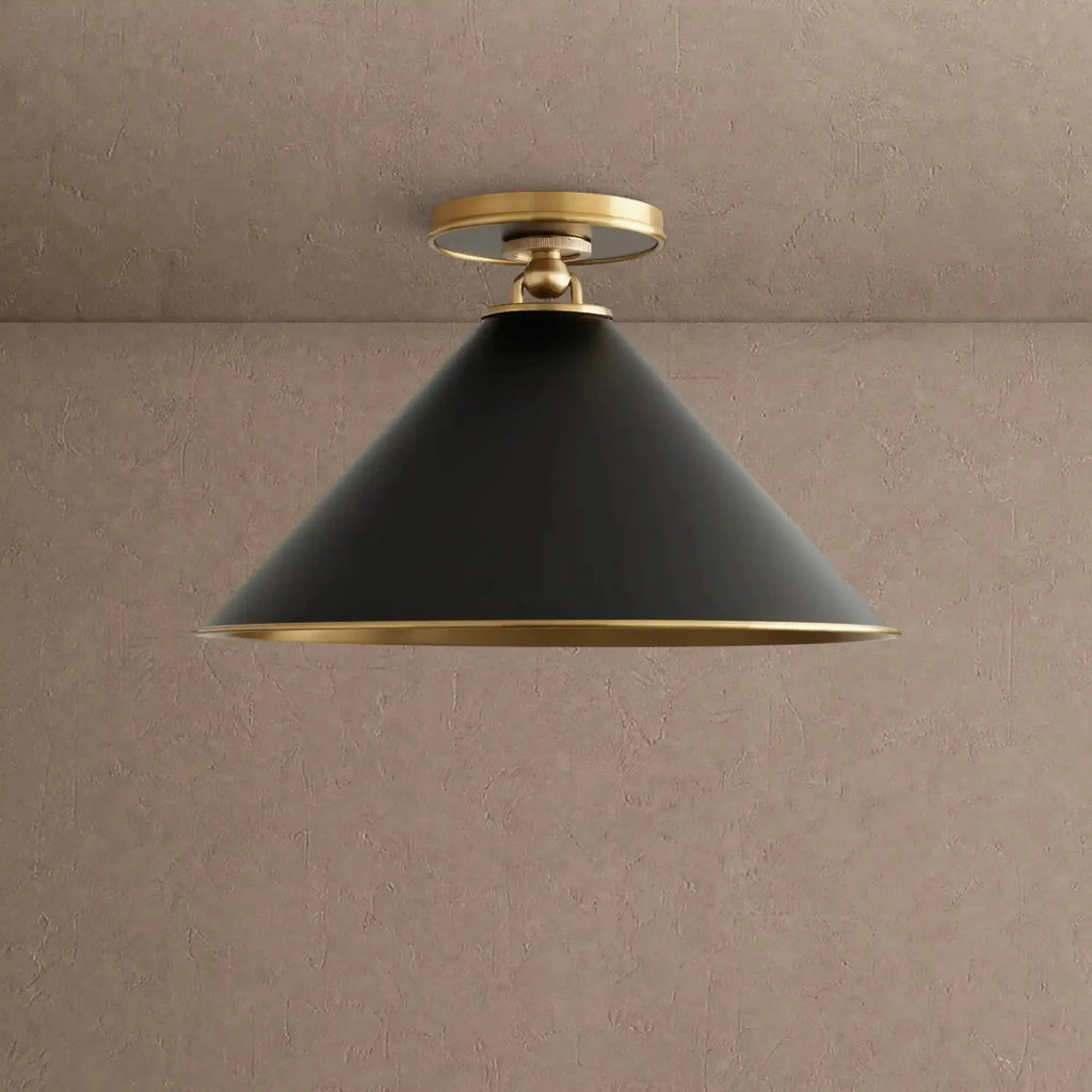 Arno Small Flush Mount in Black - VChandelier