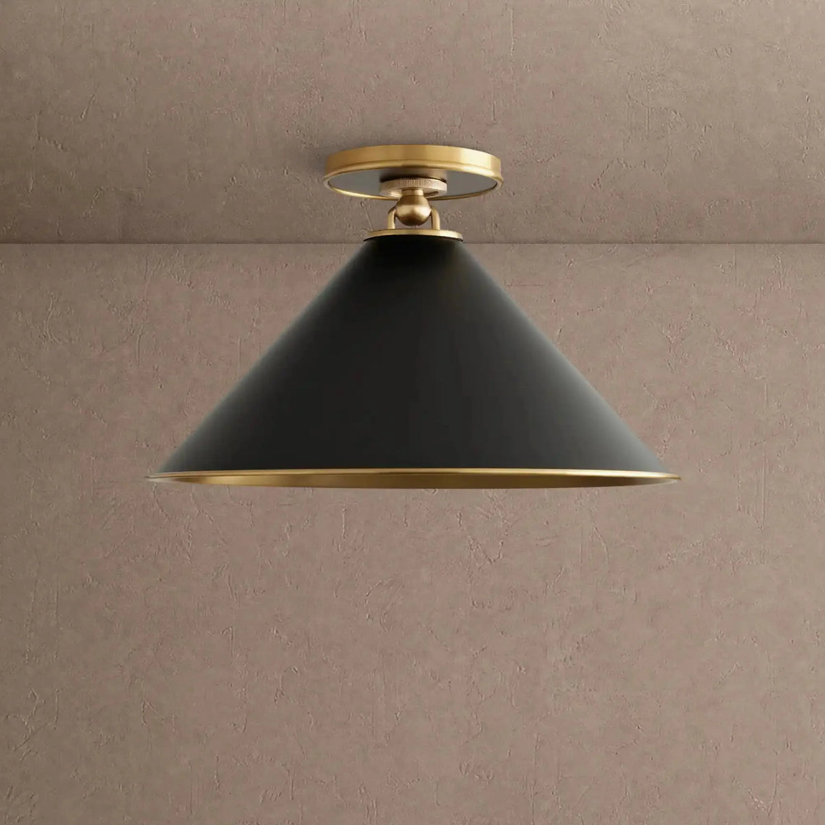 Arno Small Flush Mount in Black - VChandelier