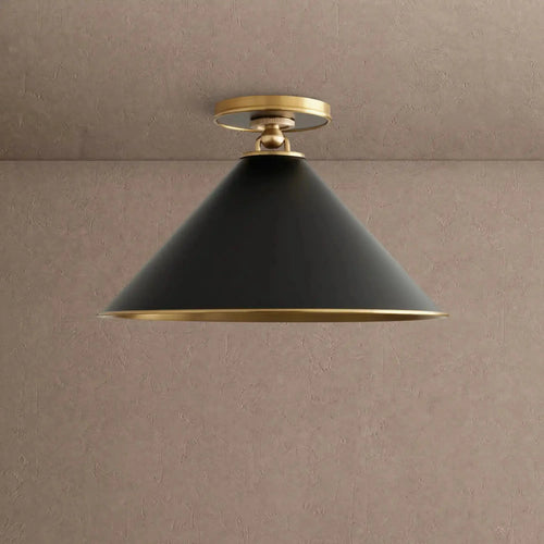 Arno Small Flush Mount in Black - VChandelier