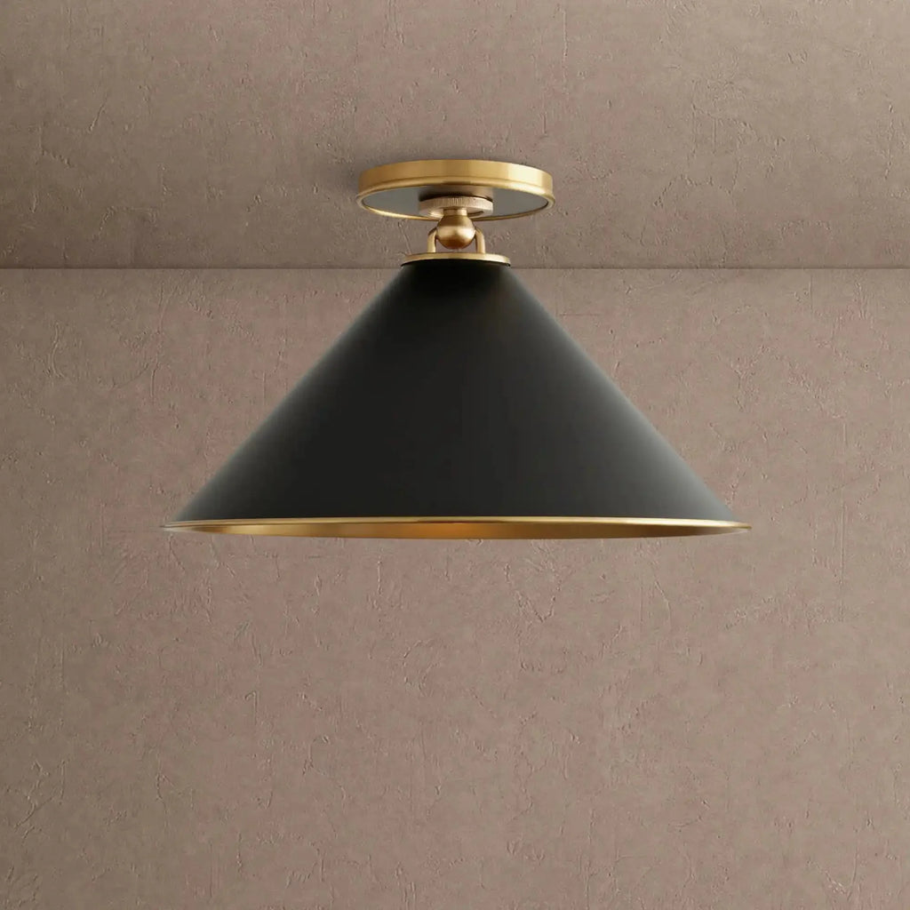 Arno Small Flush Mount in Black - VChandelier
