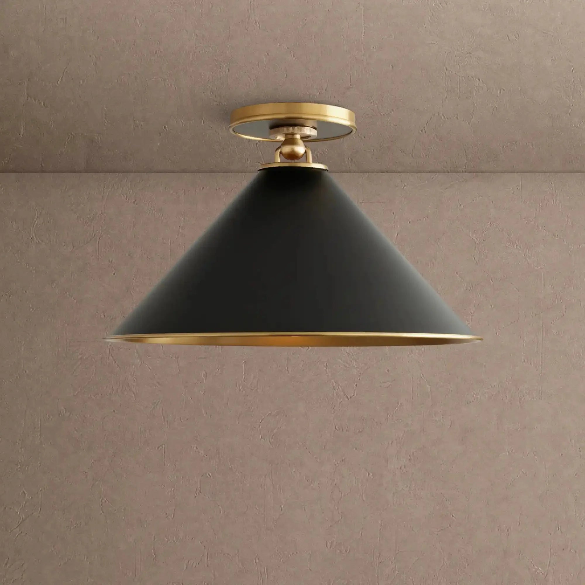 Arno Small Flush Mount in Black - VChandelier