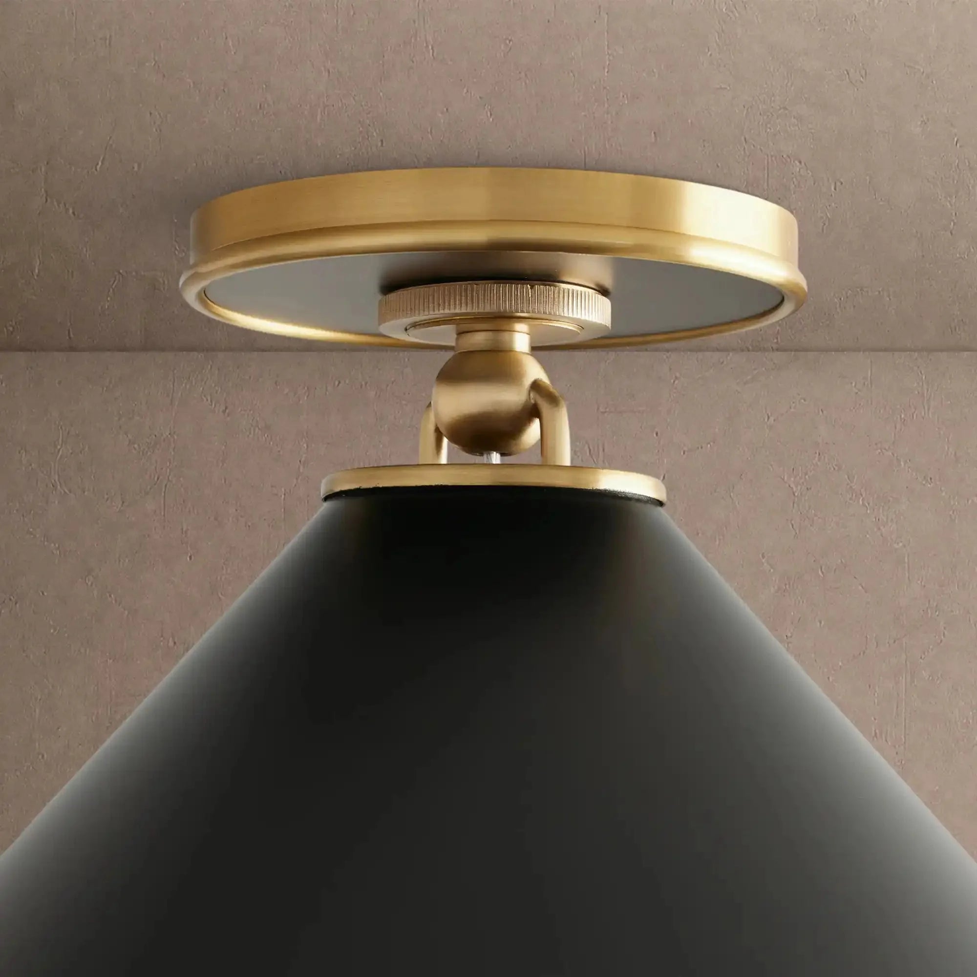 Arno Small Flush Mount in Black - VChandelier