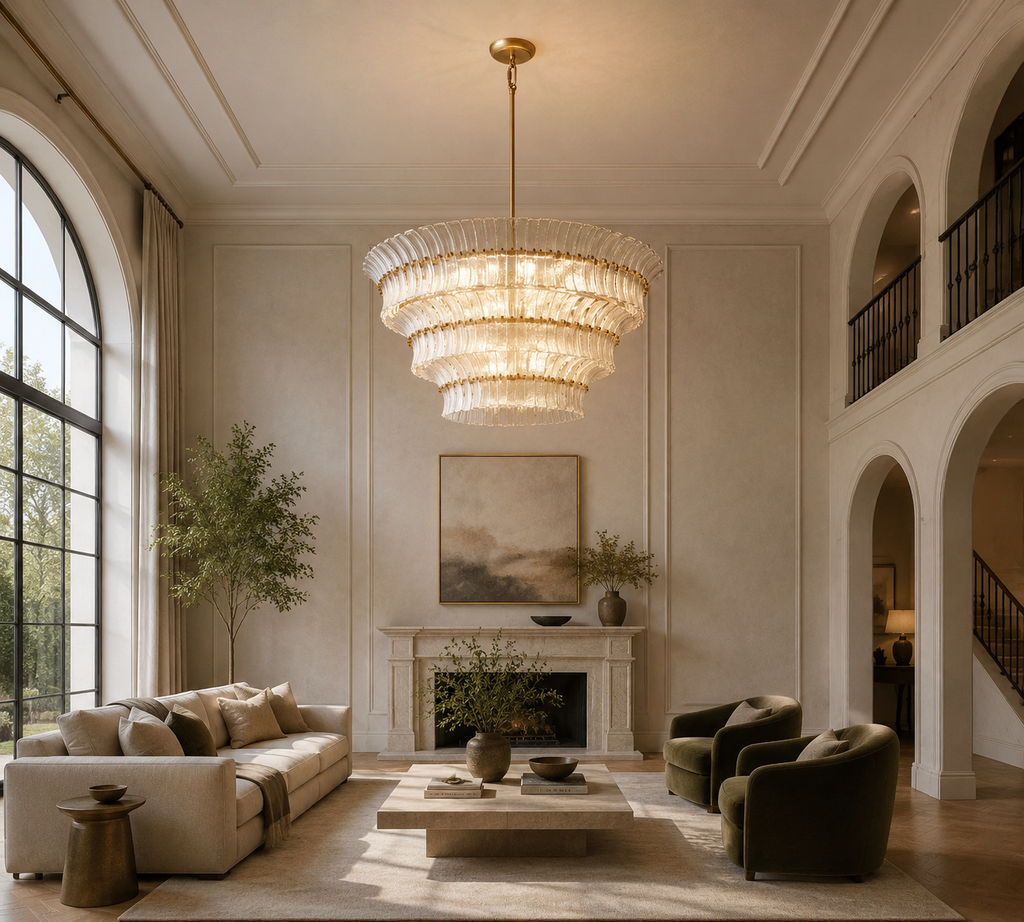 Romanion Glass Round Chandelier