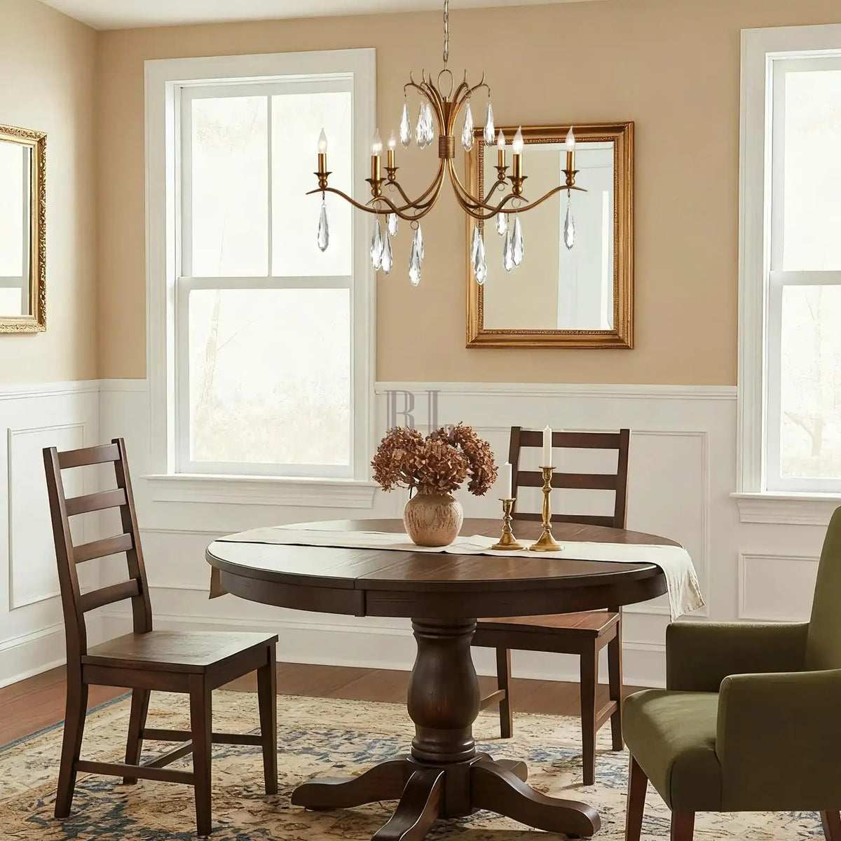 Celine Chandelier 36" 59" for Living Room - clear finish, modern home lighting