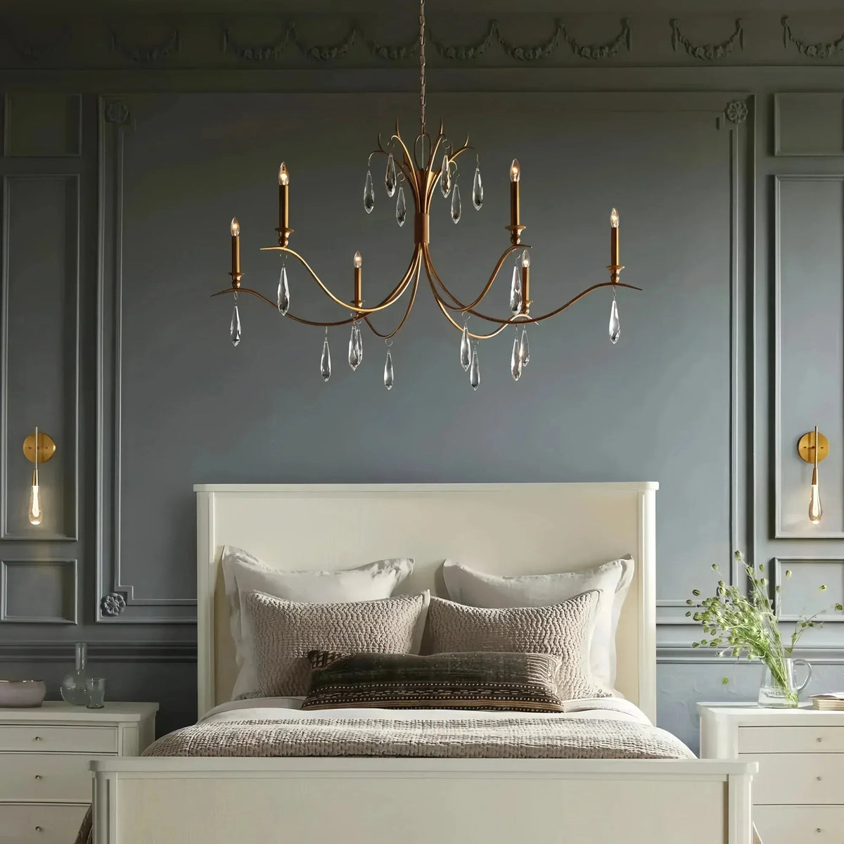 Celine Chandelier 36" 59" for Living Room in clear - dining room lighting