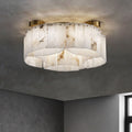 Contemporary Alabaster Flush Mount Ceiling Lamp - 21.65" D x 8.86" HVChandelier