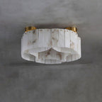 Contemporary Alabaster Flush Mount Ceiling Lamp - 21.65" D x 8.86" HVChandelier