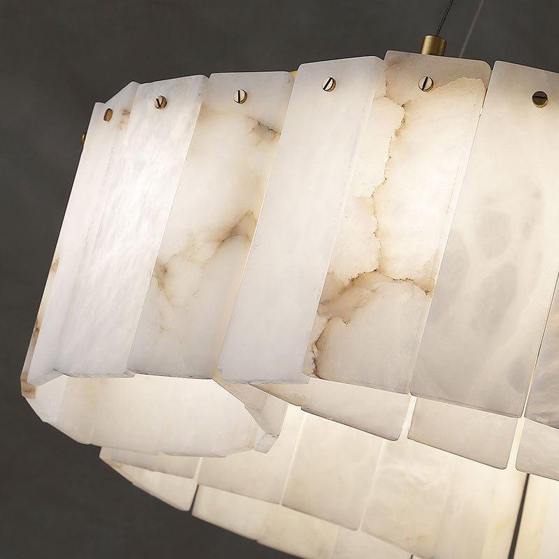 Contemporary Alabaster Flush Mount Ceiling Lamp - 21.65" D x 8.86" HVChandelier