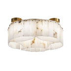 Contemporary Alabaster Flush Mount Ceiling Lamp - 21.65" D x 8.86" HVChandelier