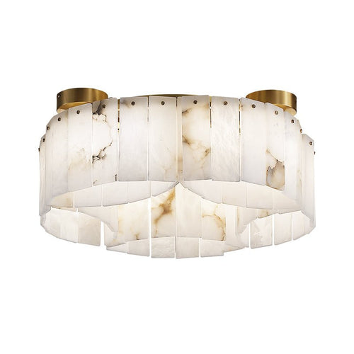 Contemporary Alabaster Flush Mount Ceiling Lamp - 21.65" D x 8.86" HVChandelier