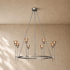 Torche de Verre Round Chandelier in Bronze - VChandelier