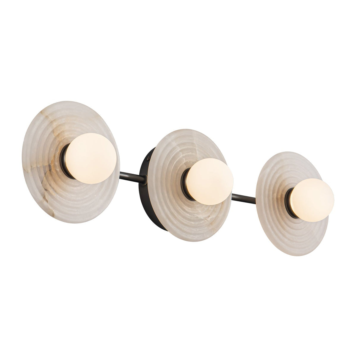 Dahlia Triple Alabaster Wall Sconce - Urban BronzeVChandelier