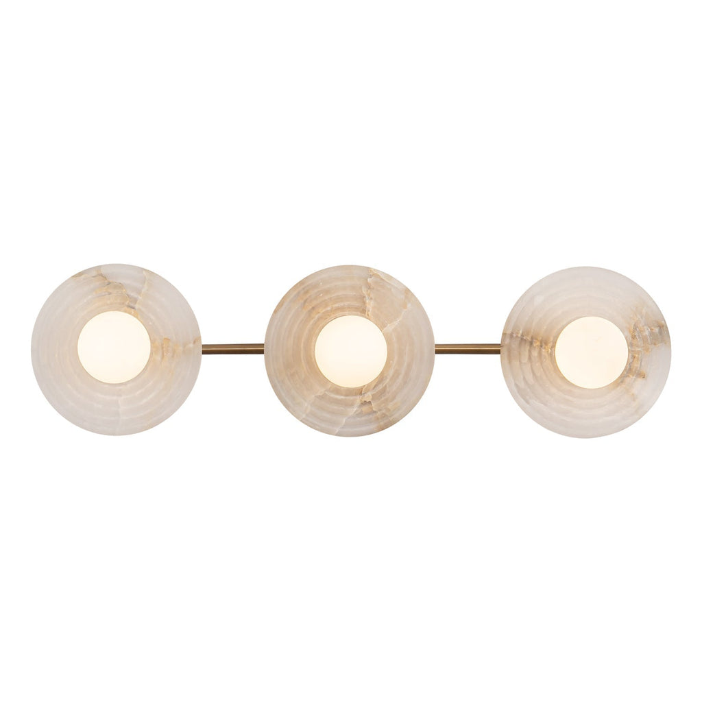 Dahlia Triple Alabaster Wall Sconce - Urban BronzeVChandelier