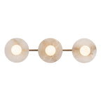Dahlia Triple Alabaster Wall Sconce - Urban BronzeVChandelier