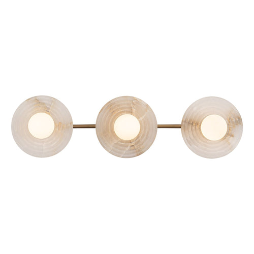 Dahlia Triple Alabaster Wall Sconce - Urban BronzeVChandelier