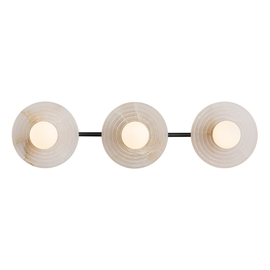 Dahlia Triple Alabaster Wall Sconce - Urban BronzeVChandelier