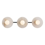 Dahlia Triple Alabaster Wall Sconce - Urban BronzeVChandelier