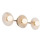 Dahlia Triple Alabaster Wall Sconce - Vintage BrassVChandelier