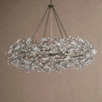 Fiore Crown Crystal Branch Chandelier 39" 48" 60“ - Brass/Amber60"VChandelier