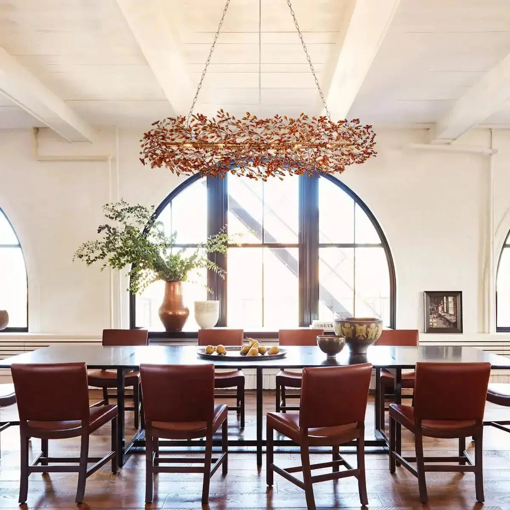 Fiore Crown Crystal Branch Chandelier in crystal by Blush Lighting
