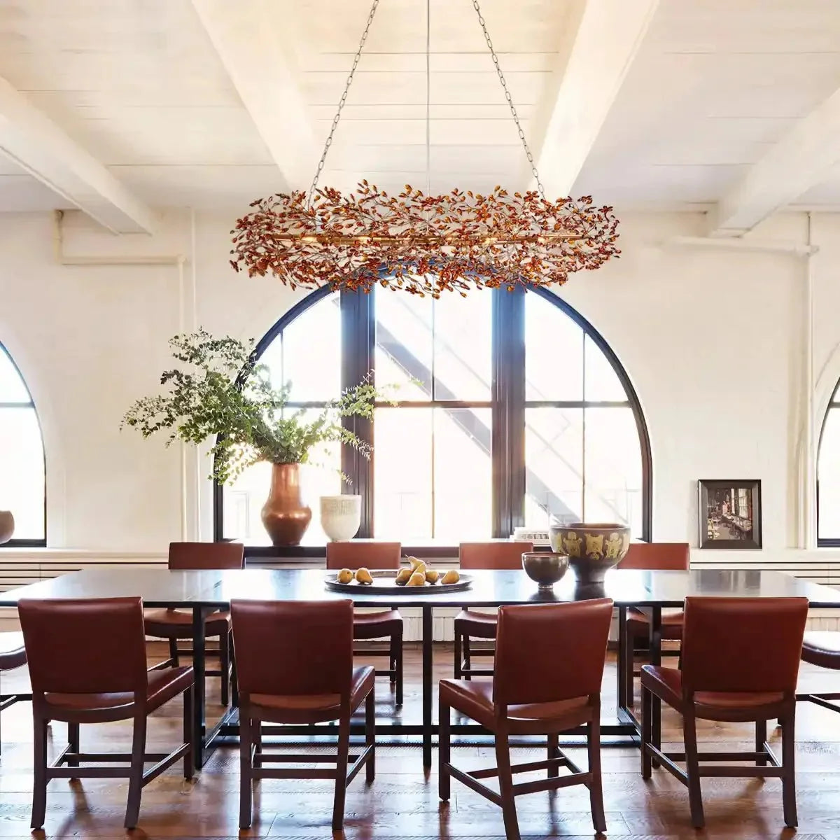 Fiore Crown Crystal Branch Chandelier in crystal by Blush Lighting
