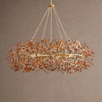 Fiore Crown Crystal Branch Chandelier 39" 48" 60“ - Gold60"VChandelier