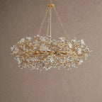 Fiore Crown Crystal Branch Chandelier 39" 48" 60“ - Gold39"VChandelier