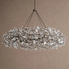 Fiore Crown Crystal Branch Chandelier 39" 48" 60“ - Brass/Amber60"VChandelier