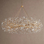 Fiore Crown Crystal Branch Chandelier 39" 48" 60“ - Gold60"VChandelier