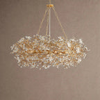 Fiore Crown Crystal Branch Chandelier 39" 48" 60“ - Gold39"VChandelier