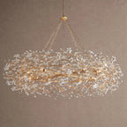 Fiore Crown Crystal Branch Chandelier 39" 48" 60“ - Gold60"VChandelier